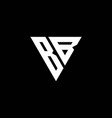 bb logo letter monogram with triangle shape vector image
