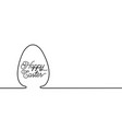 easter banner background in simple one line style vector image