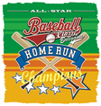 homerun baseball champ vector image vector image