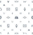 internet icons pattern seamless white background vector image vector image