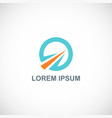round shape technology business logo vector image