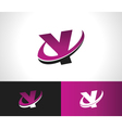 swoosh alphabet icon y vector image vector image