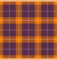 fall violet plaid seamless pattern vector image