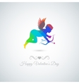 valentines day abstract angel background vector image vector image