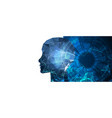 artificial intelligence concept creative brain vector image vector image