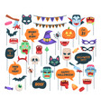 halloween props photo booth requisite speech vector image vector image