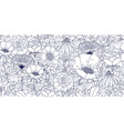 seamless flower composition full with white vector image vector image