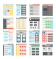 simple flat website design templates icons vector image