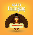 colorful cartoon turkey bird for happy vector image