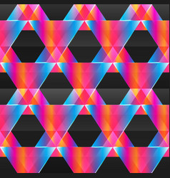 Triangle seamless pattern with grunge effect Vector Image