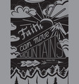 faith can moves mountains vector image vector image