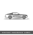 insurance label vector image