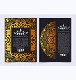 luxury cover background with mandala vector image vector image