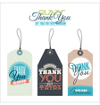 vintage thank you labels vector image