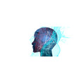 artificial intelligence concept creative brain vector image vector image