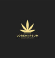 cannabis king crown logo template icon vector image