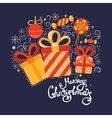 christmas collection gifts vector image