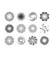 spiral and swirl motion twisting circles design vector image