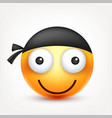 smileyemoticon yellow face with emotions facial vector image