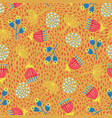scandinavian flowers seamless background vector image vector image
