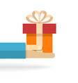 gift box with bow vector image
