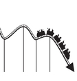 Roller coaster graph Royalty Free Vector Image