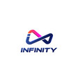 simple infinite technology logo design template vector image vector image