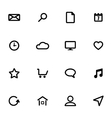 black universal icons set vector image