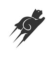 cat hero flying icon brand identity vector image