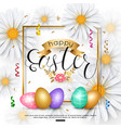 easter background with chamomile spring flower vector image