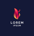 logo and sign of the burning fire vector image