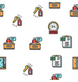 motel comfort service seamless pattern vector image