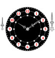 vintage stars watch dial with arrows vector image vector image