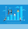 business graph growth concept vector image vector image