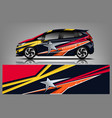 car decal wrap design graphic abstract stripe vector image
