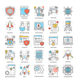 flat color line icons 9 vector image vector image
