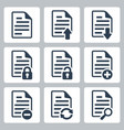 isolated document icons set vector image