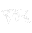 world map - angular outline vector image