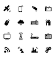 black wireless icons set vector image
