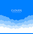 seamless clouds skyline background paper clouds vector image vector image