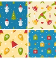 set of seamless christmas patterns vector image vector image
