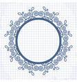 vintage round frame vector image