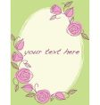 hand drawn frame with roses vector image vector image