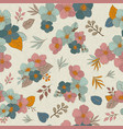 colorful seamless pattern - flowers in vintage vector image