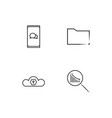 data analytics linear icons set simple outline vector image