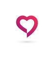 heart symbol speech bubble logo icon design vector image vector image