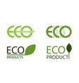 logo set of eco labels vector image vector image