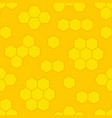 seamless pattern with yellow honey combs vector image vector image