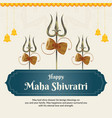 banner design of happy maha shivratri vector image vector image