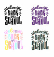 big set welcome back to school labels vector image vector image